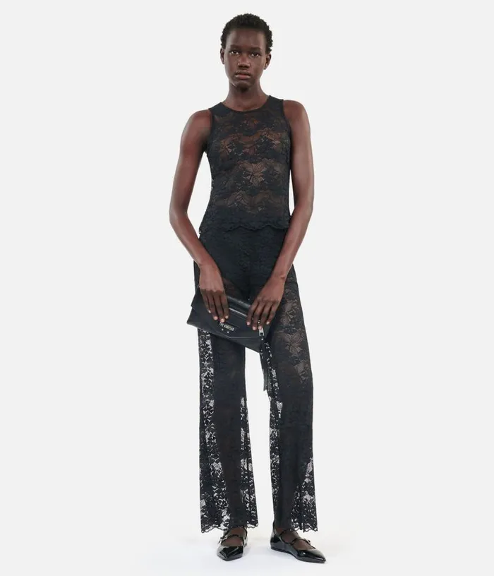 Women Black Lace Top THE KOOPLES Blouses and Shirts