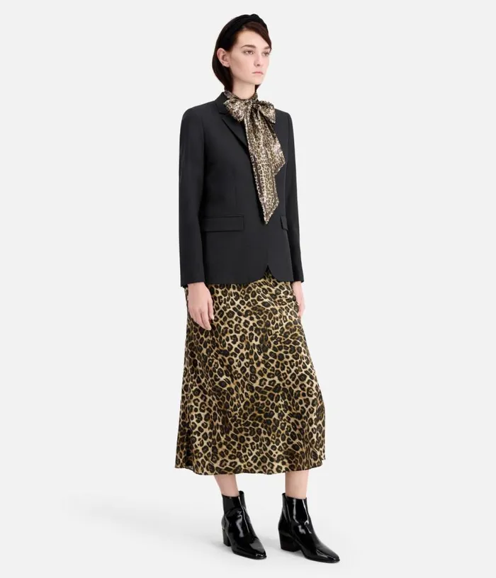 Women Black Wool Suit Jacket Cinched Cut THE KOOPLES Blazers and Suits