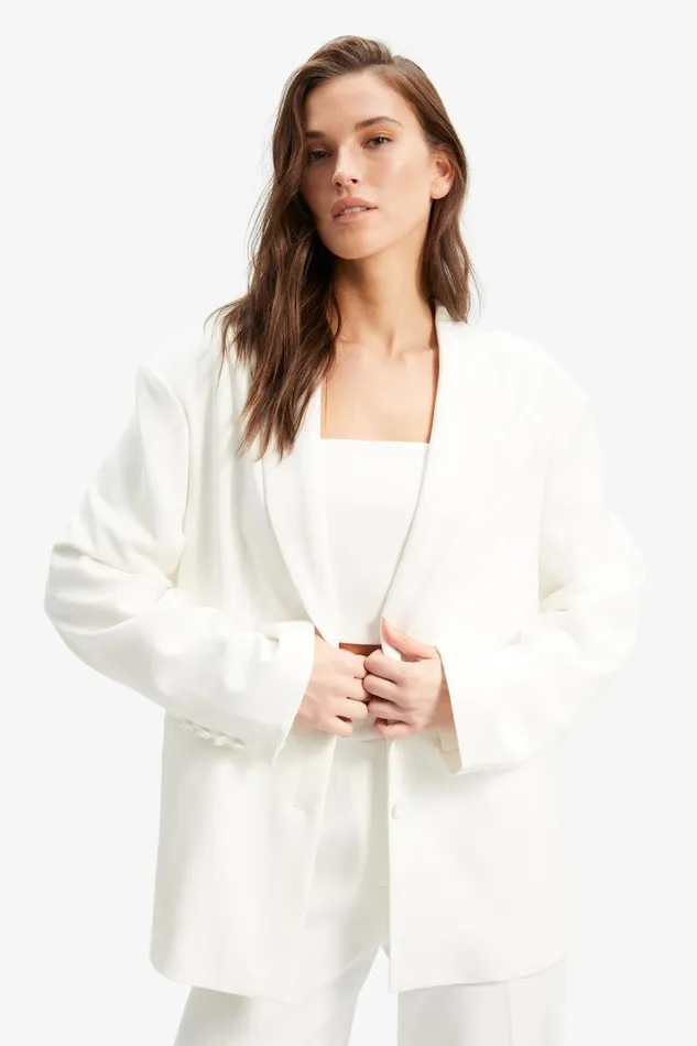 Women Blazers Bardot Malene Oversized Blazer In Orchid White Orchid White
