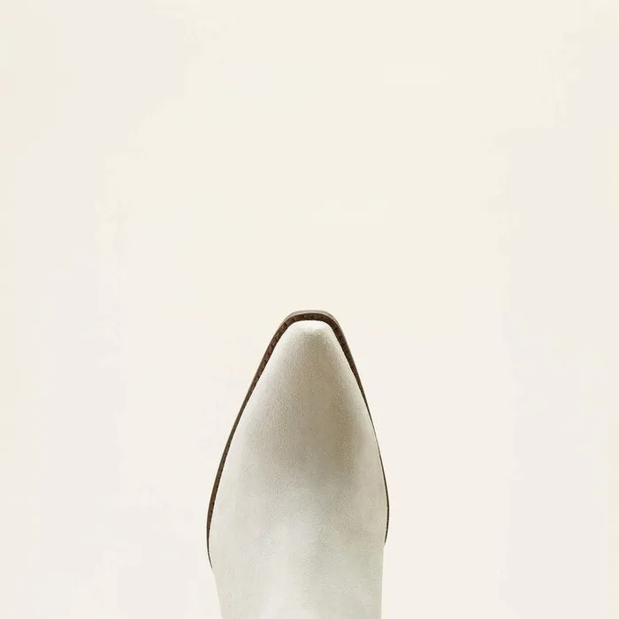 Women Booties Ariat Bradley Western Boot Cloud White Suedeembossed Pearl