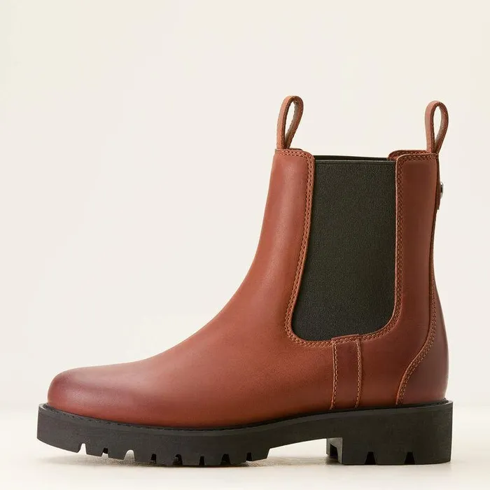 Women Booties Ariat Wexford Lug Mid Waterproof Chelsea Boot Rockwood