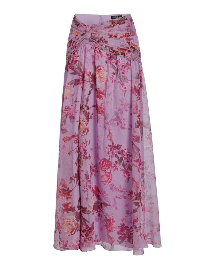 Women Bottoms PatBO Floral Haze Draped Maxi Skirt EXCLUSIVE Violet