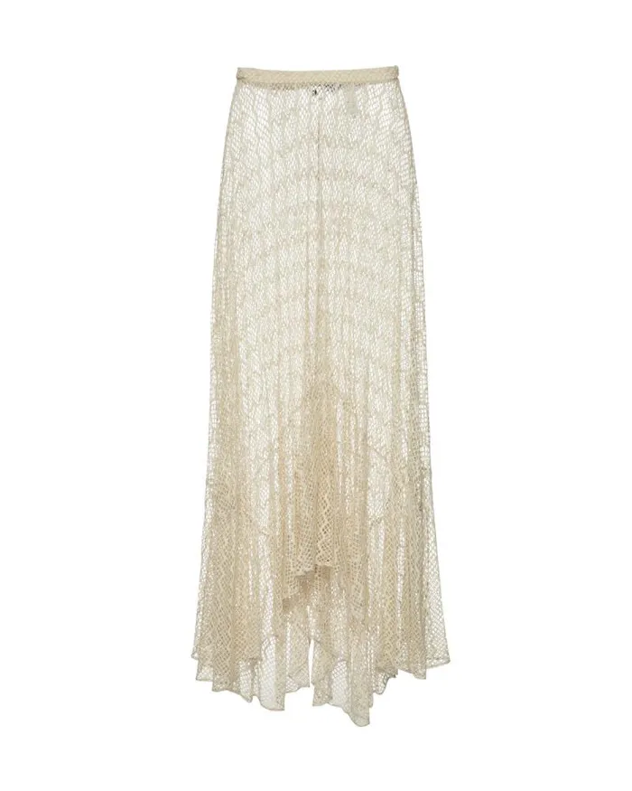 Women Bottoms PatBO Lace Beach Skirt FINAL SALE Vanilla