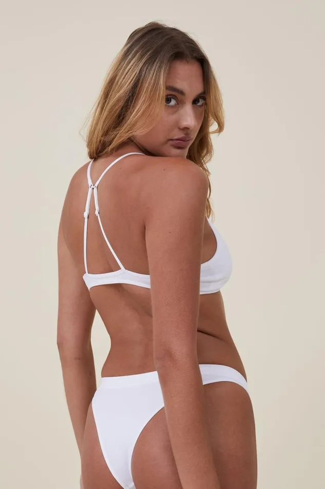 Women Bras Cotton On Seamless Triangle Padded Bralette White
