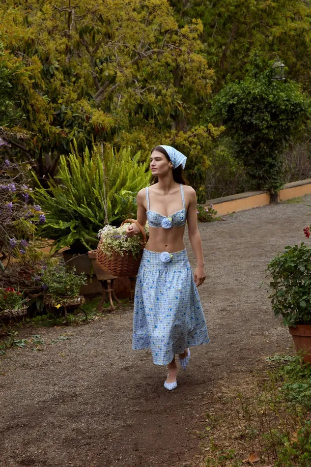 Women Brigitta Bra Top Blue For Love and Lemons Tops Women Brigitta Bra Top Blue For Love and Lemons Tops