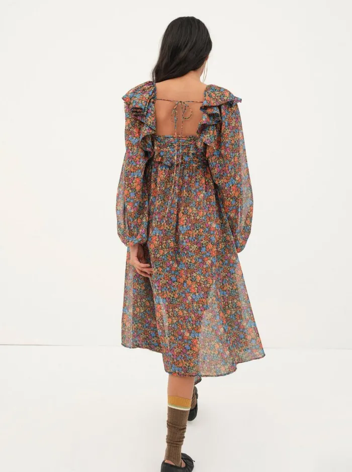 Women Brittany Midi Dress Blue For Love and Lemons Dresses Women Brittany Midi Dress Blue For Love and Lemons Dresses
