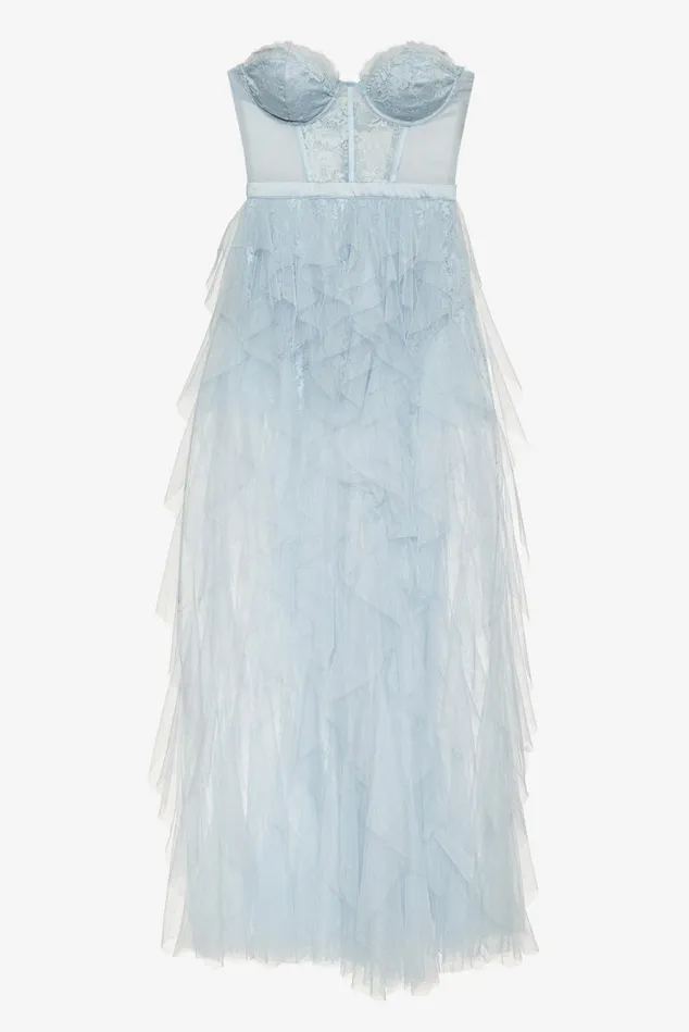 Women Bustier Gown Blue For Love and Lemons Dresses Women Bustier Gown Blue For Love and Lemons Dresses