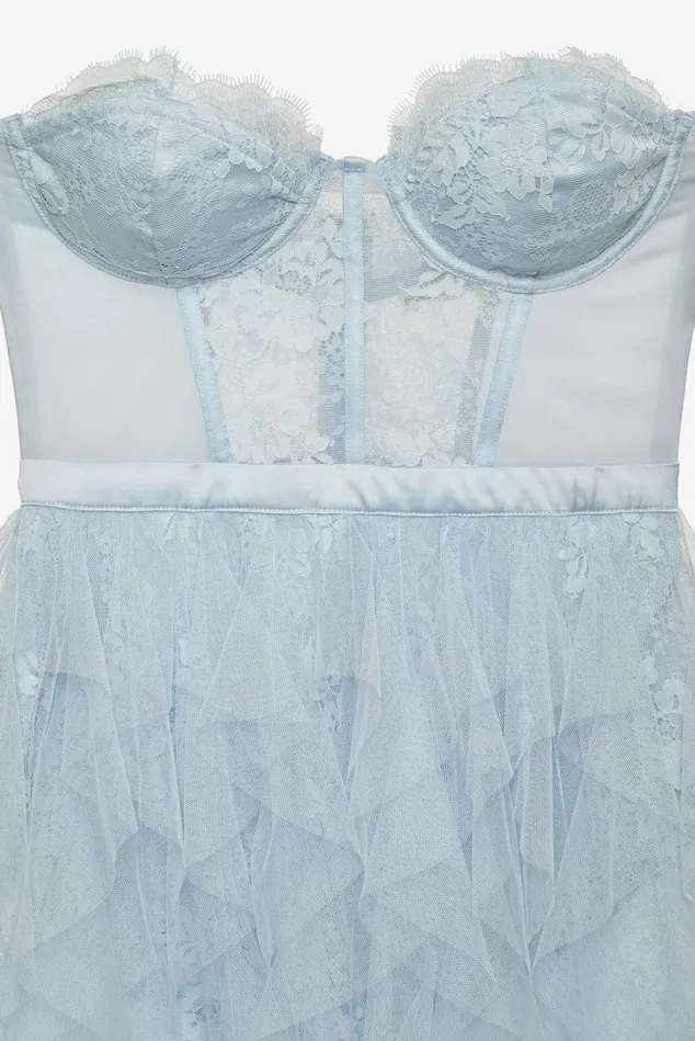 Women Bustier Gown Blue For Love and Lemons Dresses Women Bustier Gown Blue For Love and Lemons Dresses