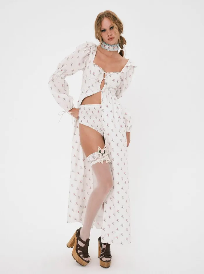 Women Carlotta Maxi Dress White For Love and Lemons Dresses