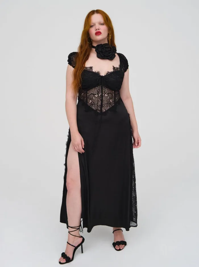 Women Casey Maxi Dress Black For Love and Lemons Dresses