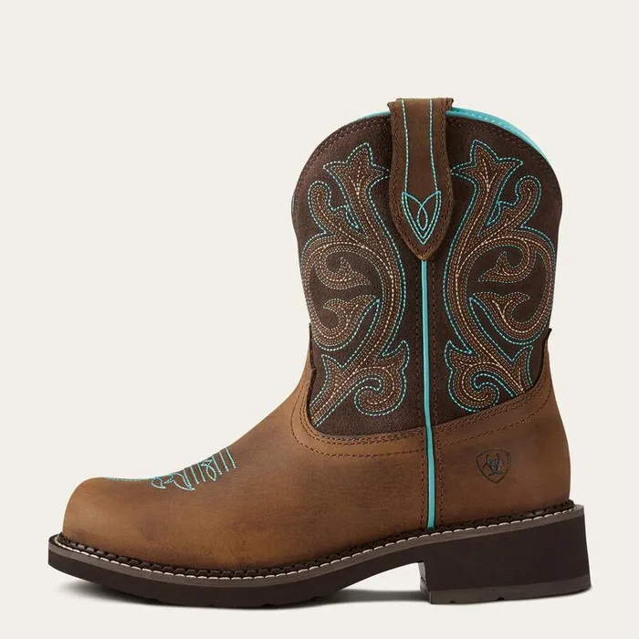 Women Chelsea Boots Ariat Fatbaby Heritage Western Boot Distressed Brownandfudge