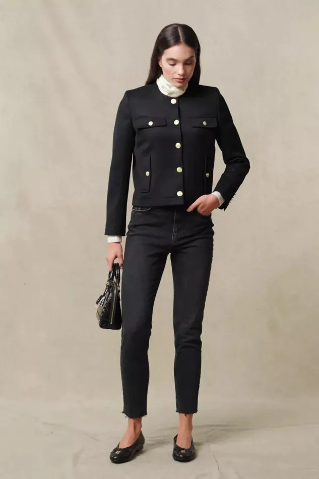 Women Chelsea Jacket Black Twill Holland Cooper Tailoring Women Chelsea Jacket Black Twill Holland Cooper Tailoring