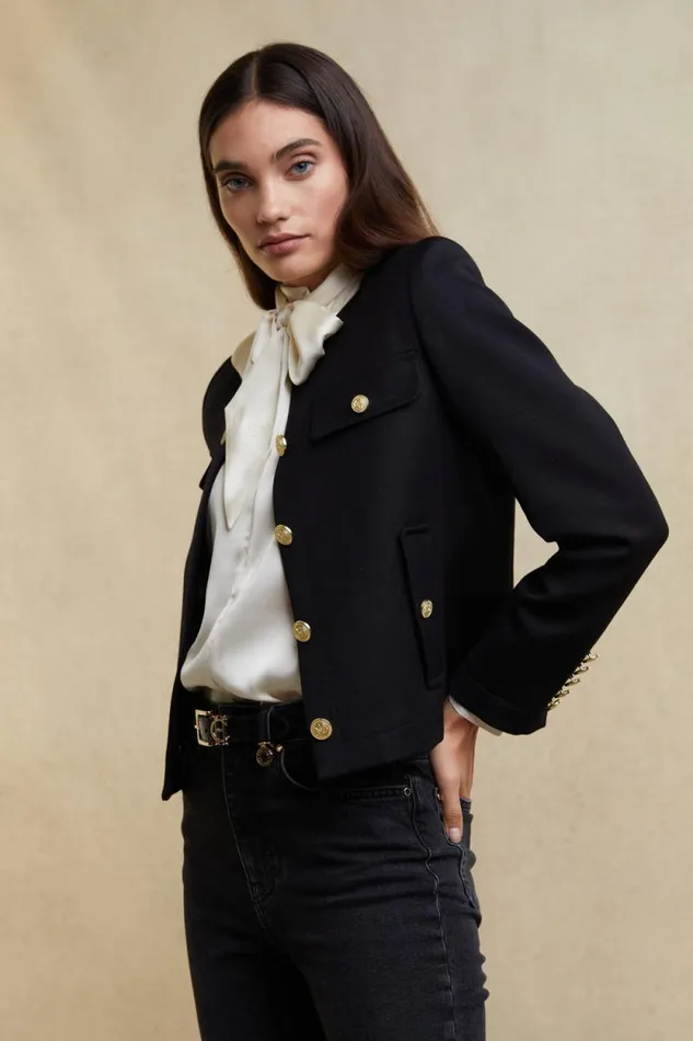 Women Chelsea Jacket Black Twill Holland Cooper Tailoring Women Chelsea Jacket Black Twill Holland Cooper Tailoring
