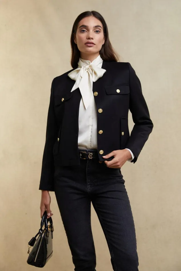 Women Chelsea Jacket Black Twill Holland Cooper Tailoring Women Chelsea Jacket Black Twill Holland Cooper Tailoring