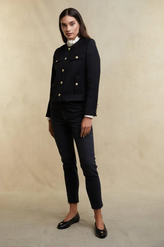 Women Chelsea Jacket Black Twill Holland Cooper Tailoring Women Chelsea Jacket Black Twill Holland Cooper Tailoring