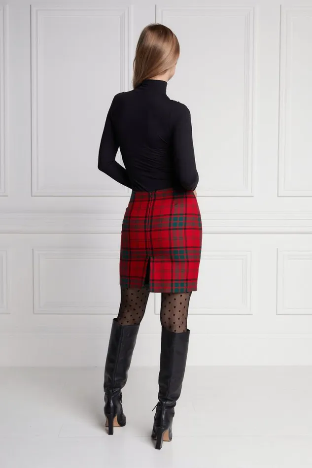 Women Chelsea Skirt Red Tartan Holland Cooper Tailoring Women Chelsea Skirt Red Tartan Holland Cooper Tailoring
