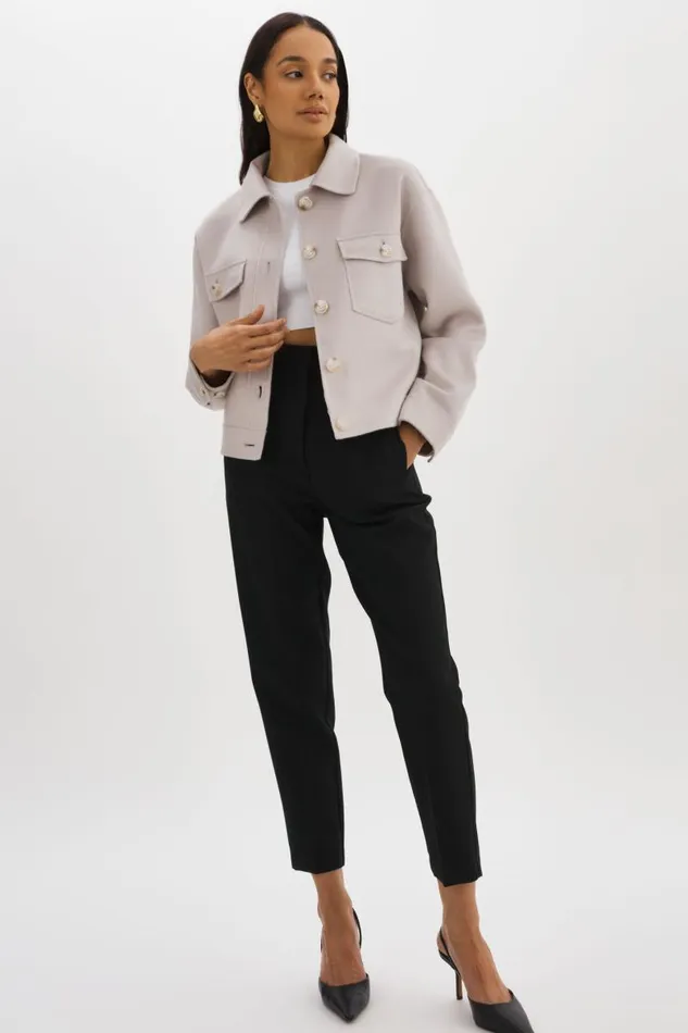 Women CHRISTINE Wool Jacket Feather Grey LAMARQUE Wool Women CHRISTINE Wool Jacket Feather Grey LAMARQUE Wool