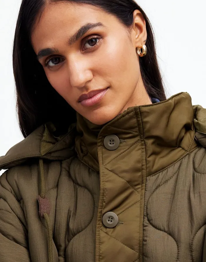 Women Coats Jackets Madewell Alpha Industries M65 Fishtail Parka Jacket Green