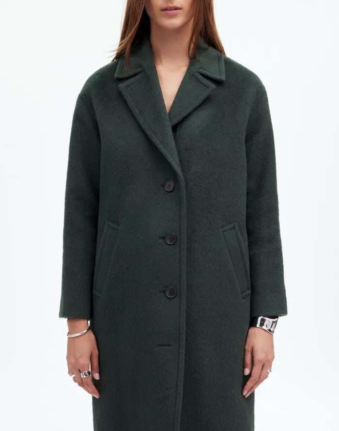 Women Coats Jackets Madewell The Alonzo Coat Luxury Forest