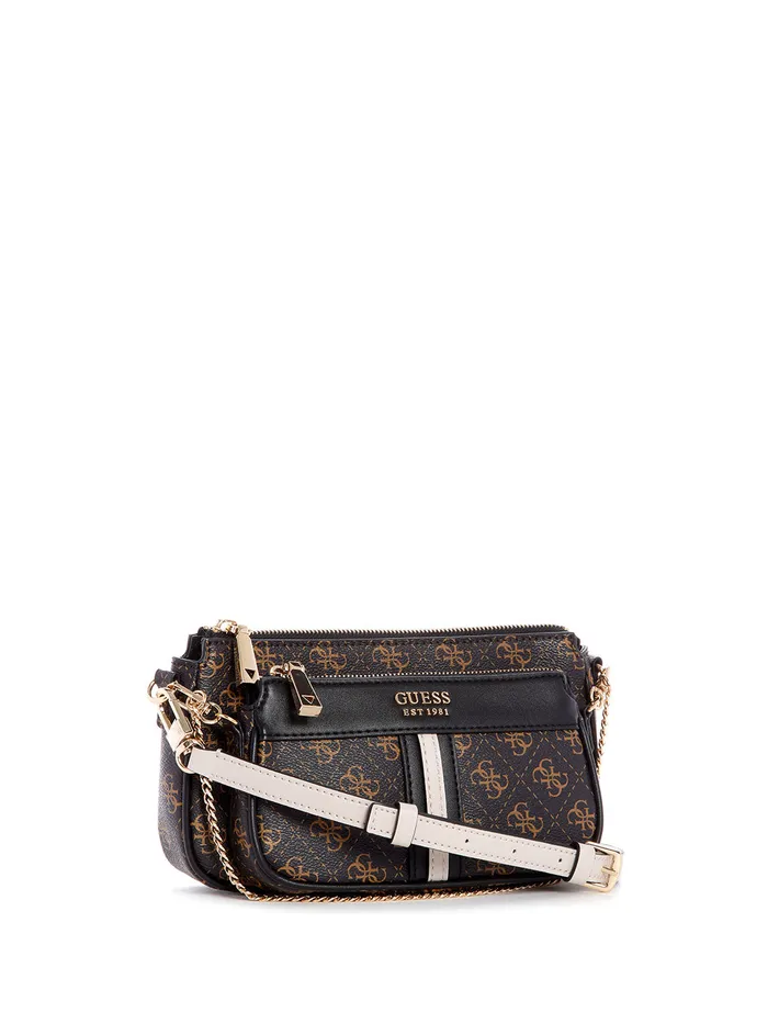 Women Crossbody GUESS Black Brown Kasinta Crossbody Bag Women Crossbody GUESS Black Brown Kasinta Crossbody Bag