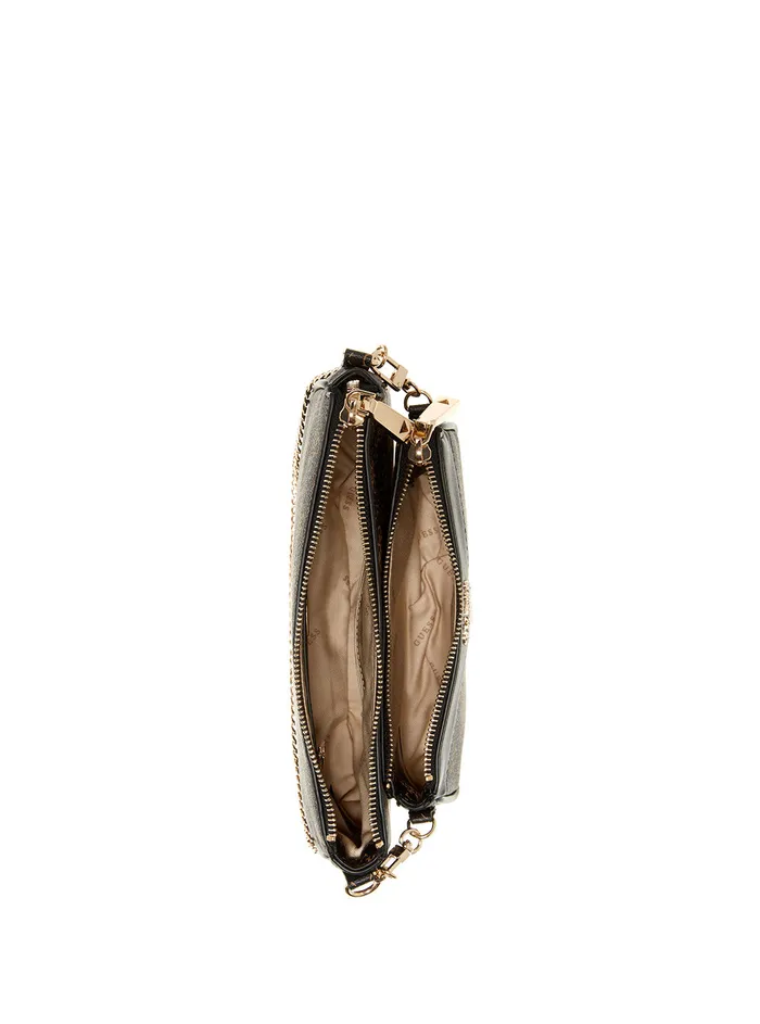 Women Crossbody GUESS Black Brown Kasinta Crossbody Bag Women Crossbody GUESS Black Brown Kasinta Crossbody Bag