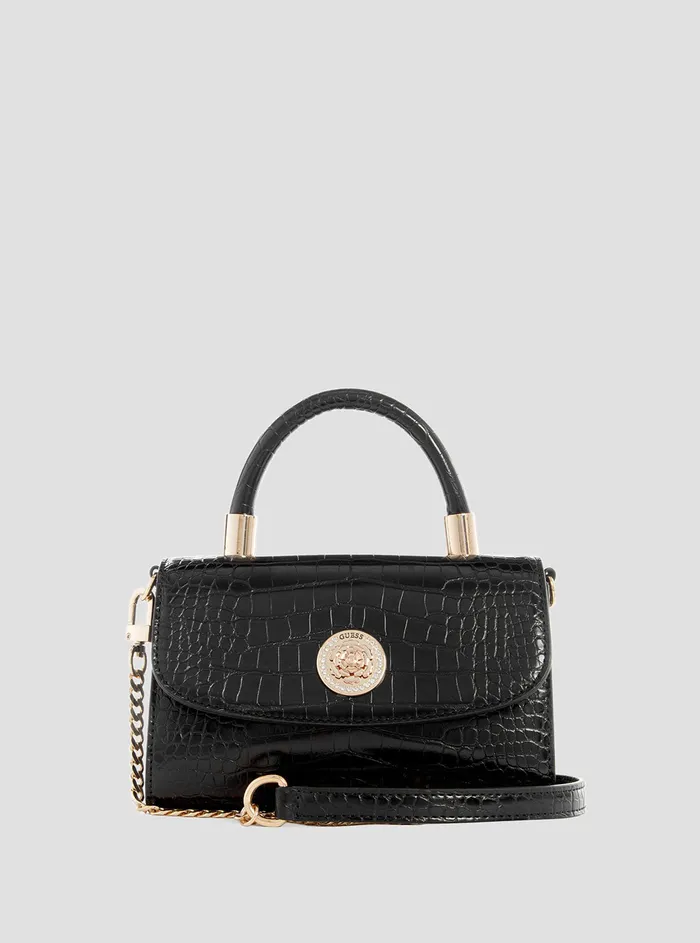 Women Crossbody GUESS Black Golden Rock Crossbody Bag