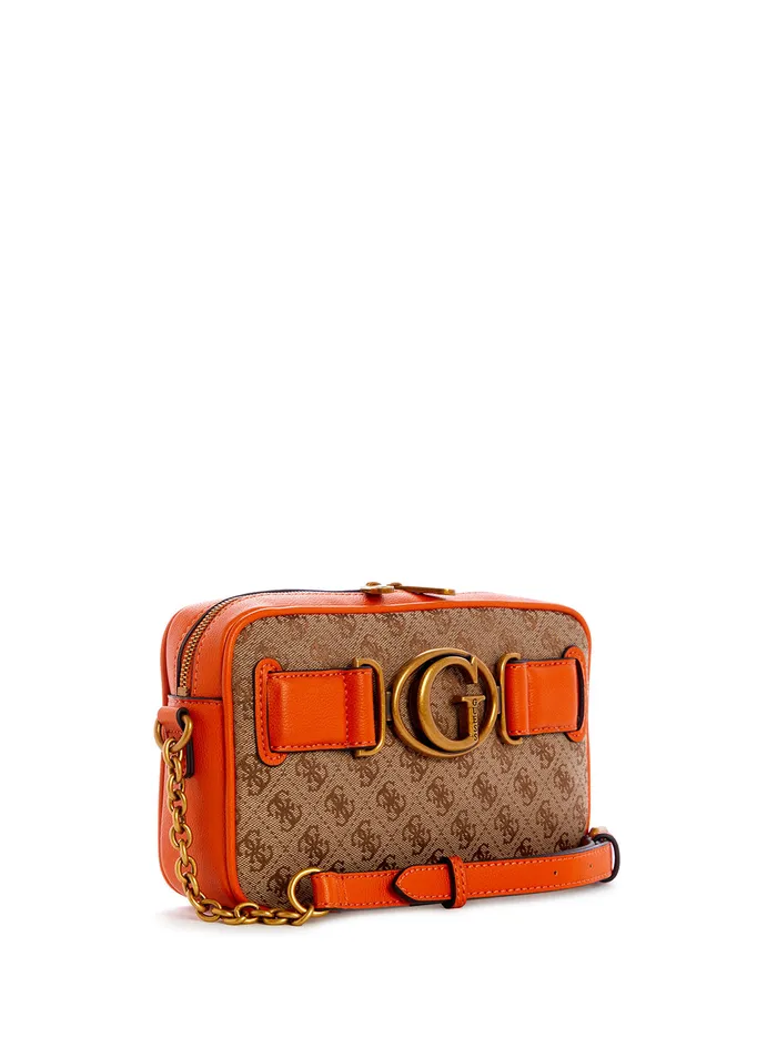 Women Crossbody GUESS Brown Orange Aviana Crossbody Camera Bag Women Crossbody GUESS Brown Orange Aviana Crossbody Camera Bag