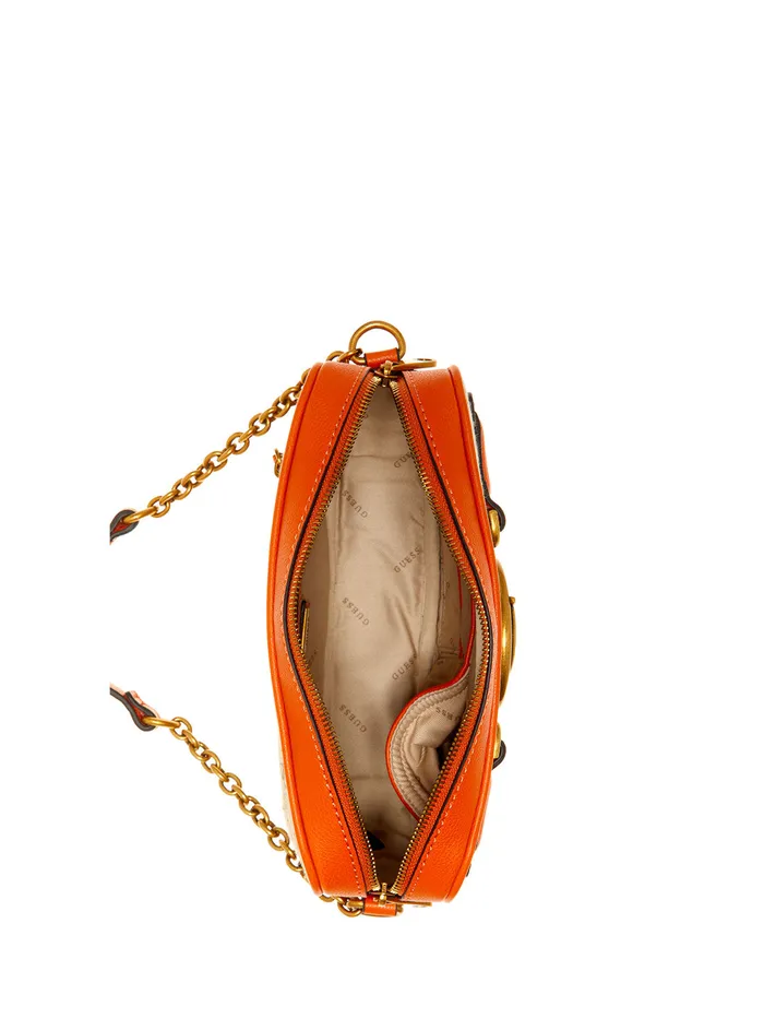 Women Crossbody GUESS Brown Orange Aviana Crossbody Camera Bag Women Crossbody GUESS Brown Orange Aviana Crossbody Camera Bag