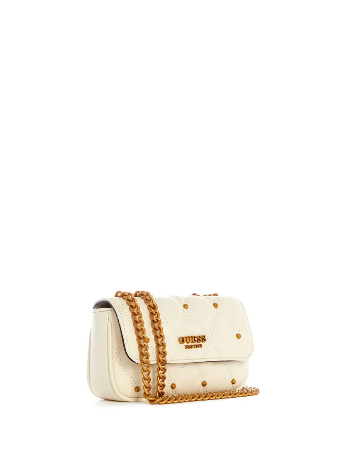 Women Crossbody GUESS White Triana Mirco Mini Crossbody Bag Women Crossbody GUESS White Triana Mirco Mini Crossbody Bag