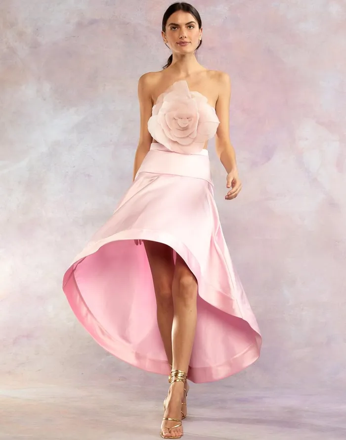 Women Cynthia Rowley Bottoms Livia Satin Skirt Pink