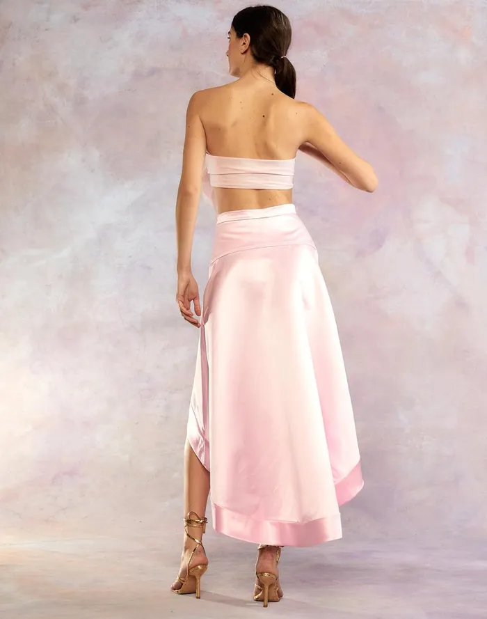 Women Cynthia Rowley Bottoms Livia Satin Skirt Pink