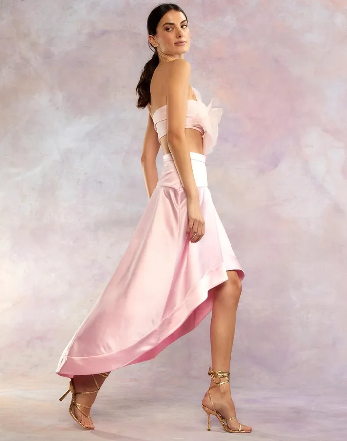 Women Cynthia Rowley Bottoms Livia Satin Skirt Pink