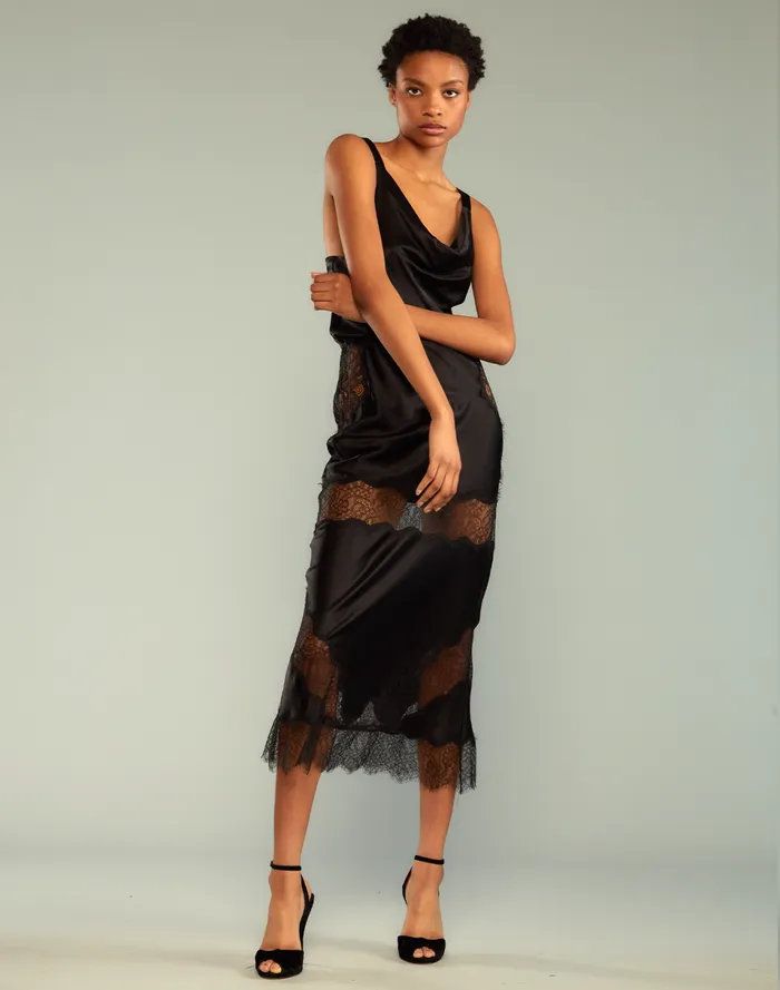 Women Cynthia Rowley Bottoms Lya Silk Skirt Black