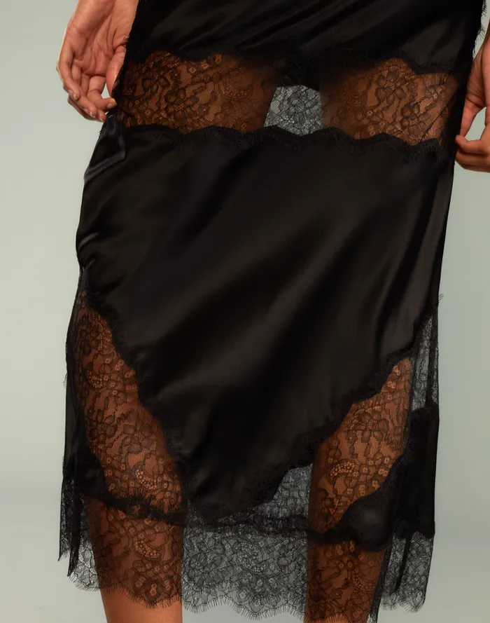 Women Cynthia Rowley Bottoms Lya Silk Skirt Black