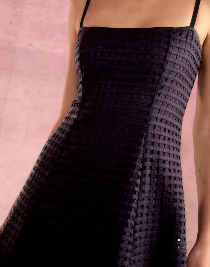 Women Cynthia Rowley Dresses Birdcage Midi Dress Black