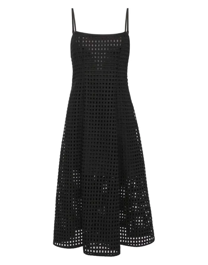 Women Cynthia Rowley Dresses Birdcage Midi Dress Black