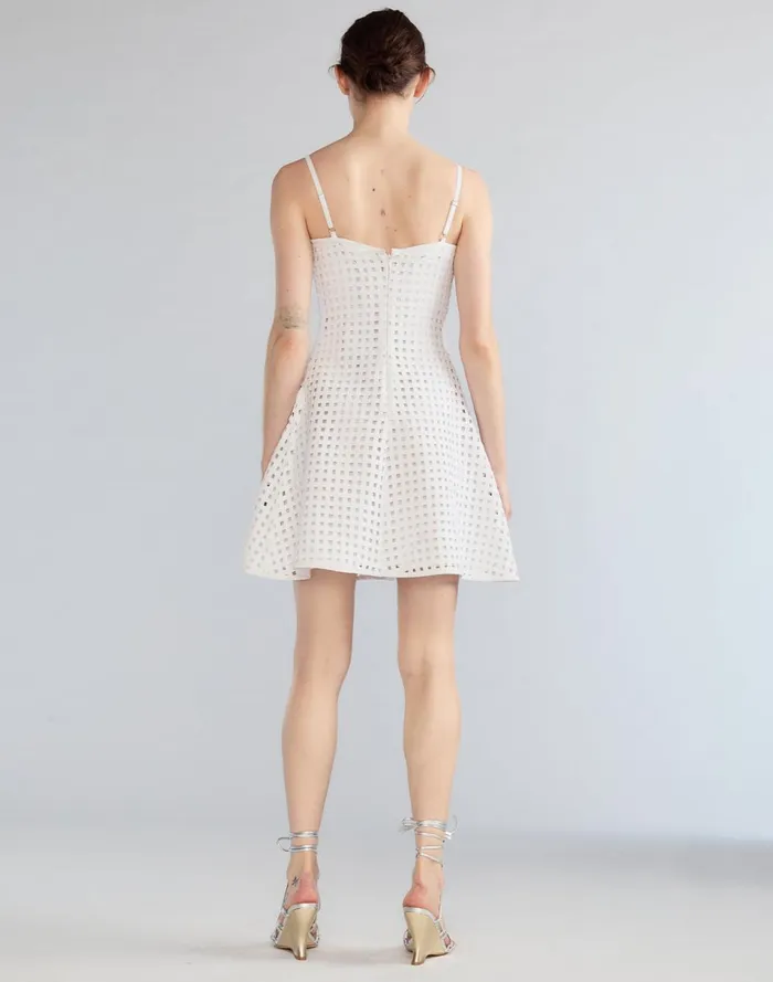 Women Cynthia Rowley Dresses Birdcage Mini Dress White Women Cynthia Rowley Dresses Birdcage Mini Dress White