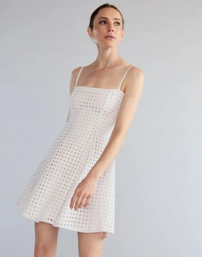 Women Cynthia Rowley Dresses Birdcage Mini Dress White Women Cynthia Rowley Dresses Birdcage Mini Dress White