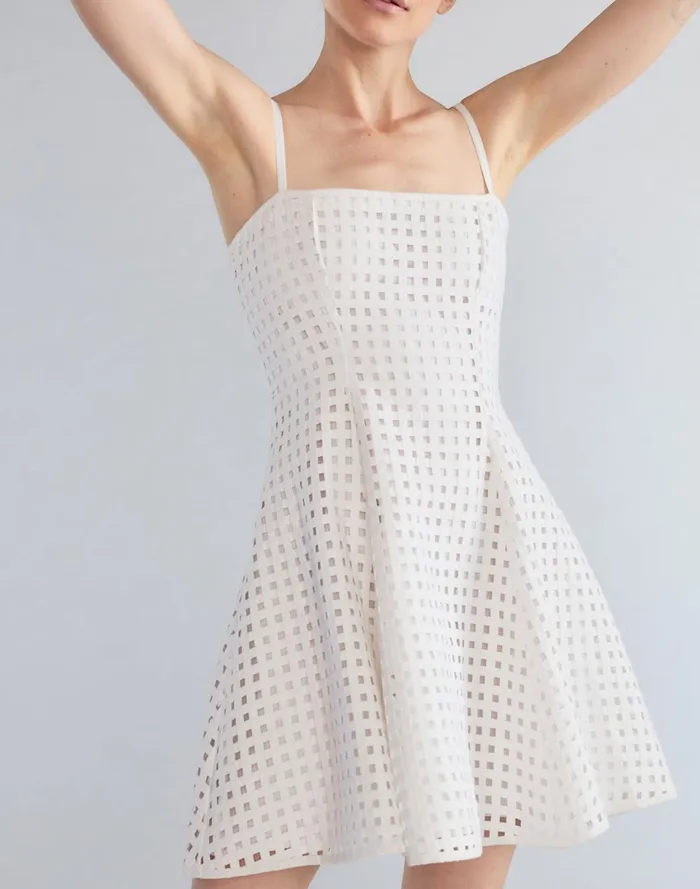 Women Cynthia Rowley Dresses Birdcage Mini Dress White Women Cynthia Rowley Dresses Birdcage Mini Dress White