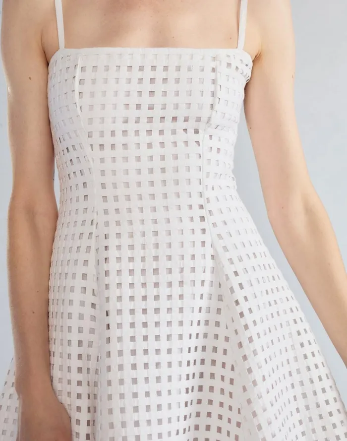 Women Cynthia Rowley Dresses Birdcage Mini Dress White Women Cynthia Rowley Dresses Birdcage Mini Dress White