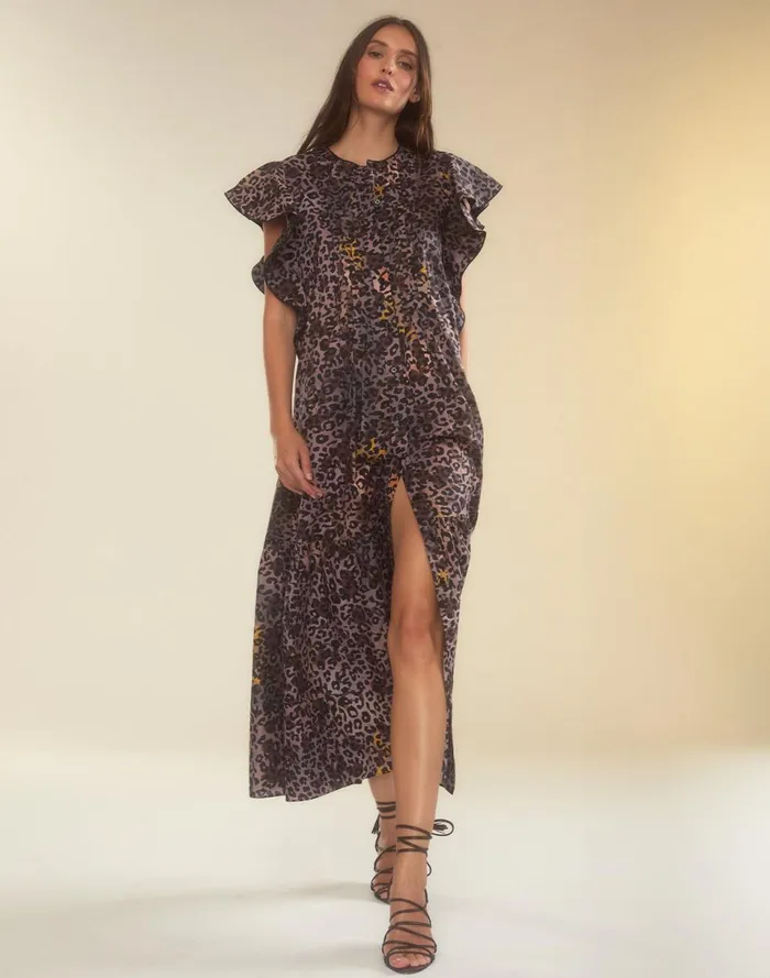 Women Cynthia Rowley Dresses Malta Kaftan Leopd Women Cynthia Rowley Dresses Malta Kaftan Leopd