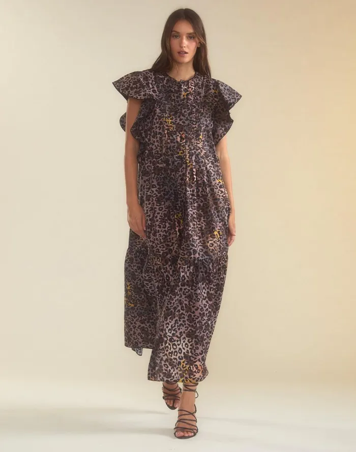 Women Cynthia Rowley Dresses Malta Kaftan Leopd Women Cynthia Rowley Dresses Malta Kaftan Leopd