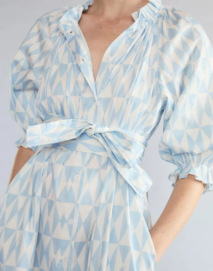 Women Cynthia Rowley Dresses Montauk Cotton Dress Bluwht Women Cynthia Rowley Dresses Montauk Cotton Dress Bluwht
