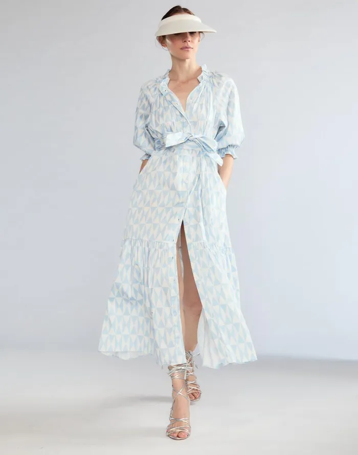 Women Cynthia Rowley Dresses Montauk Cotton Dress Bluwht Women Cynthia Rowley Dresses Montauk Cotton Dress Bluwht