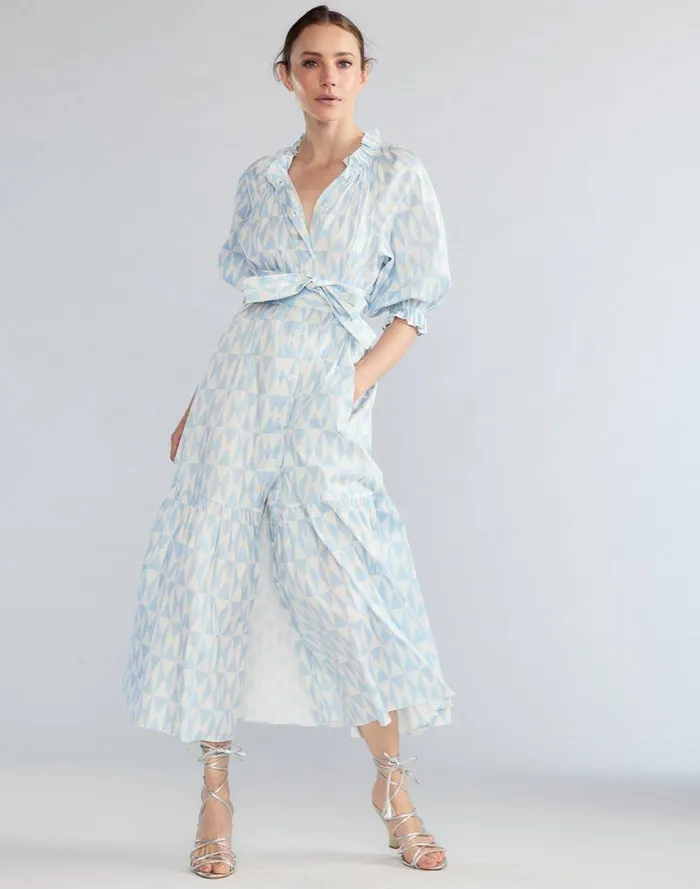 Women Cynthia Rowley Dresses Montauk Cotton Dress Bluwht Women Cynthia Rowley Dresses Montauk Cotton Dress Bluwht