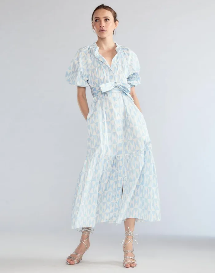 Women Cynthia Rowley Dresses Montauk Cotton Dress Bluwht Women Cynthia Rowley Dresses Montauk Cotton Dress Bluwht