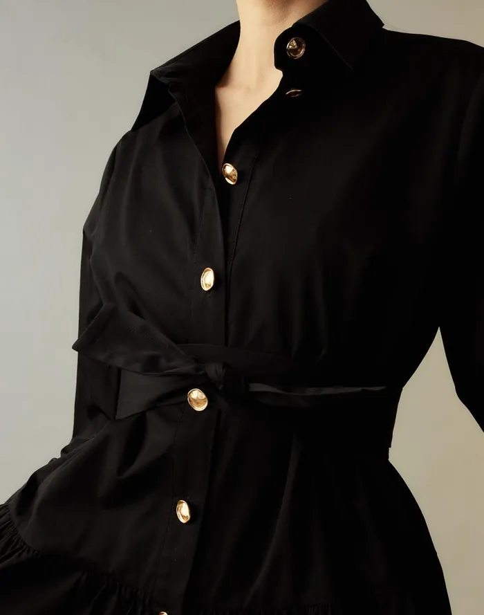Women Cynthia Rowley Dresses Perennial Shirt Dress Black