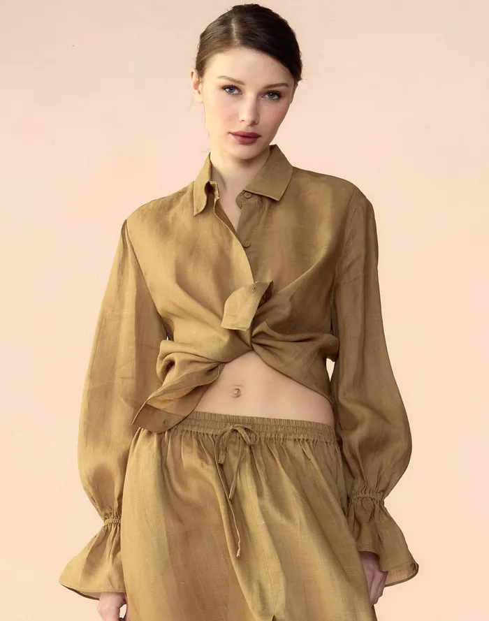 Women Cynthia Rowley Tops Baleira Blouse Gldylw