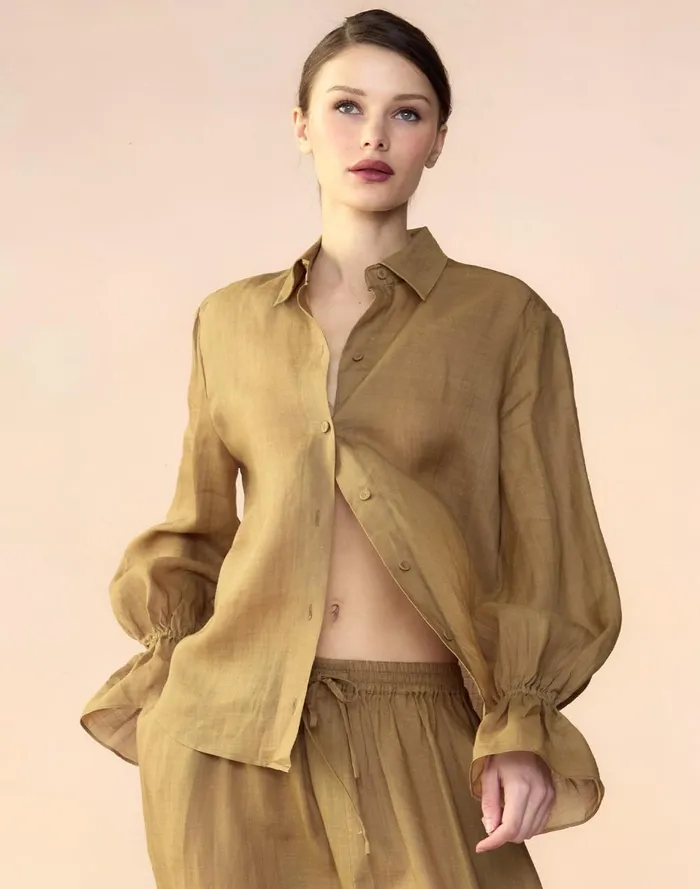 Women Cynthia Rowley Tops Baleira Blouse Gldylw