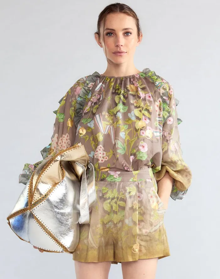 Women Cynthia Rowley Tops Dawn Blouse Cmlmlt Women Cynthia Rowley Tops Dawn Blouse Cmlmlt